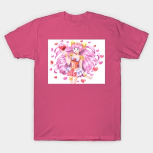 Wedding Peach Hearts Warrior of Love T-Shirt